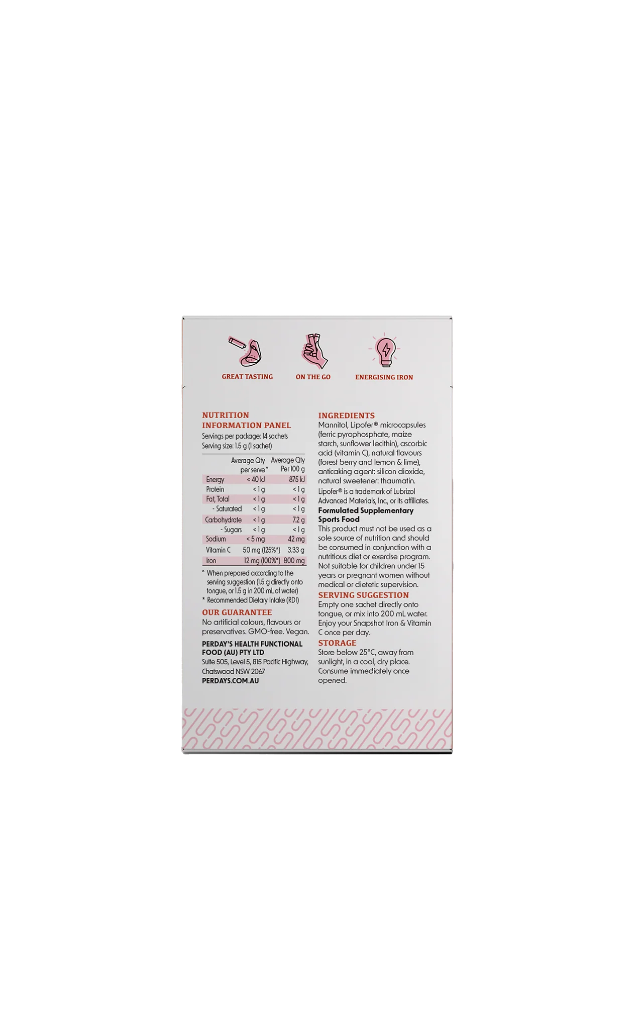 SNAP SHOT Iron & Vitamin C